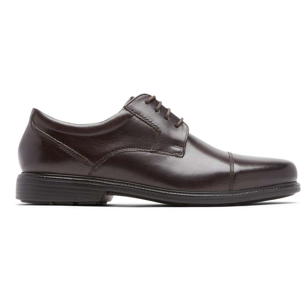 Rockport Mens Charles Road Cap Toe - Oxfords Dark Brown - EQN570831